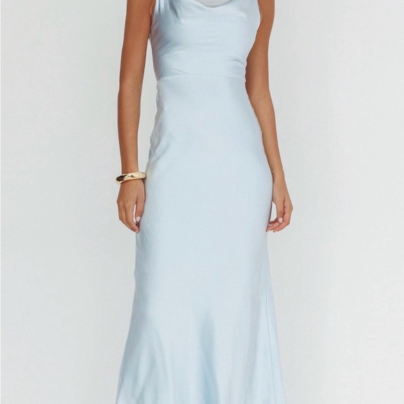 Selfie Leslie Dresses & Skirts - Satin Blue Dress